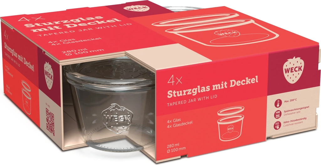 weck konisk sylteglas 4-pak - 280 ml