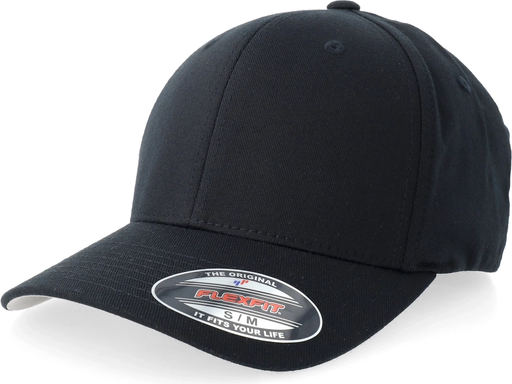 Flexfit Wooly Combed Black Stretch Fit