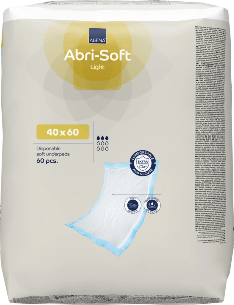 abena abri-soft underlag 60x40 cm | light