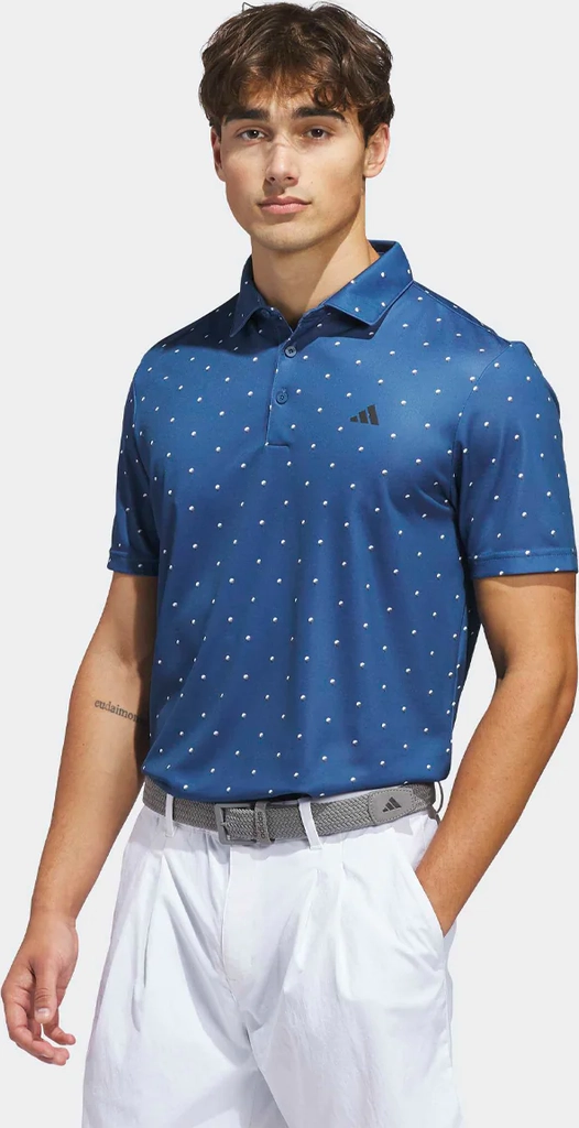adidas performance printed polo - petrol