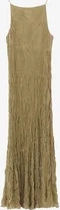 oxxo sleeveless long dress with crew neck - day dress - sage green