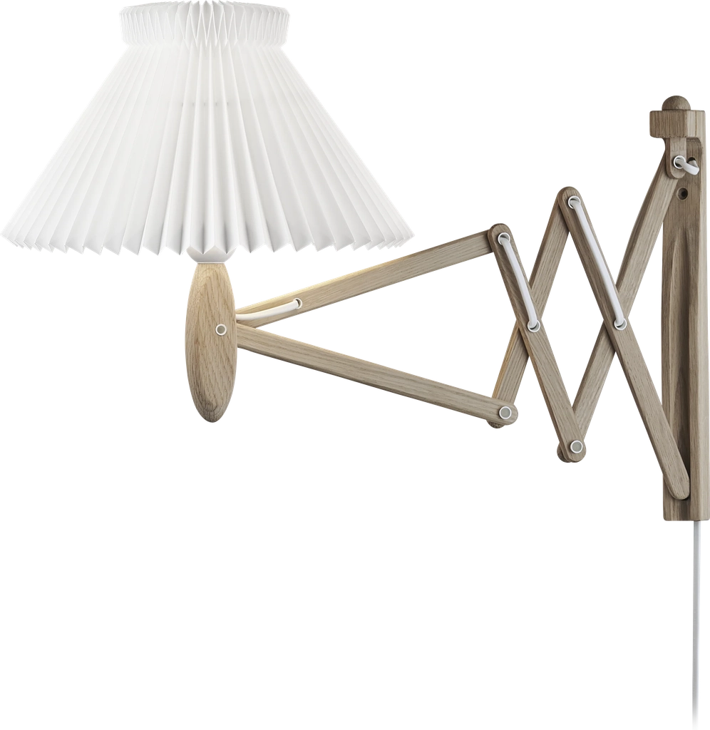 le klint 224 1/17 saxlampe til væg h: 31 cm - lys eg / standardskærm
