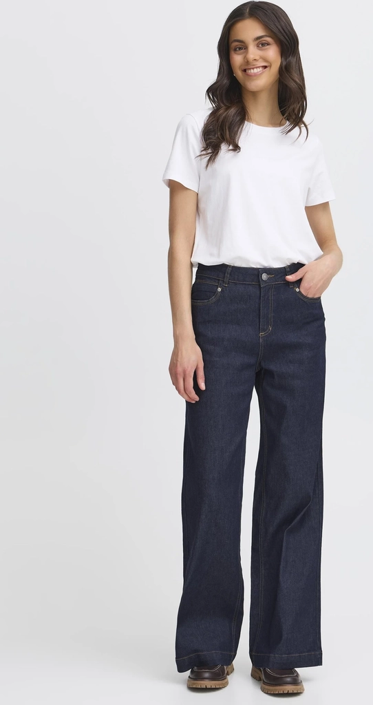 Fransa Frchicago Hanna JE 1 Kvinde Raw Blue Denim Wide Jeans Tight Fit Str 36 - hos Magasin