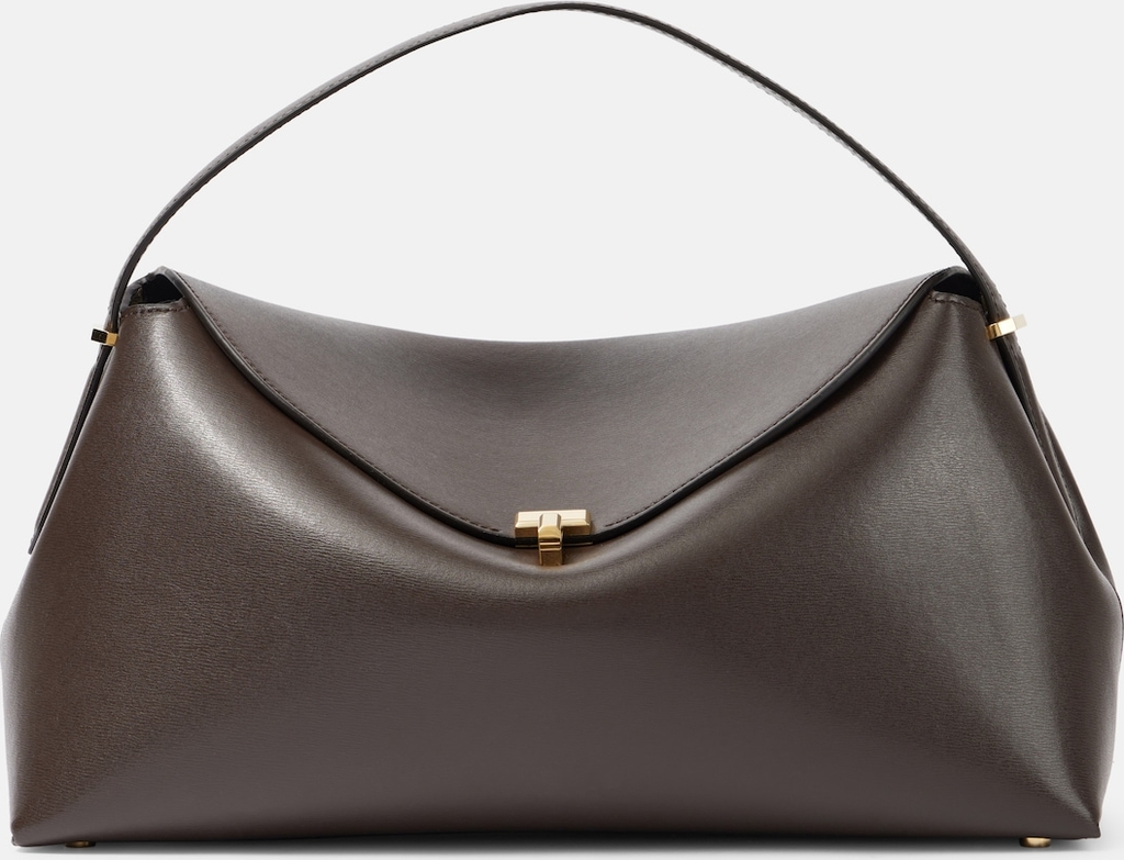 totemet-lock leather tote bag