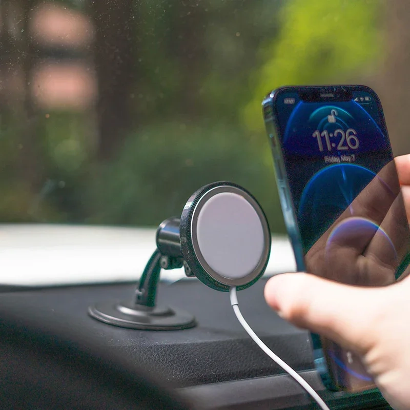 ram mounts lil buddy selvklæbende dash mount til apple magsafe 15w
