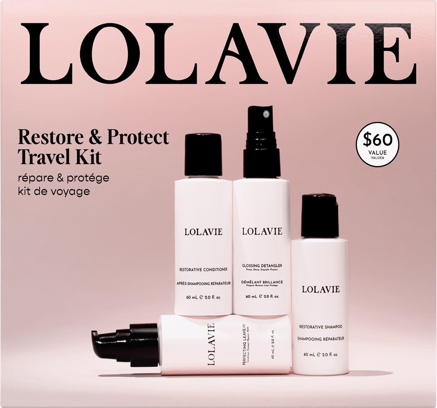 LolaVie Gavesaet Haarplejesaet Restore Protect Travel Kit 60 ml