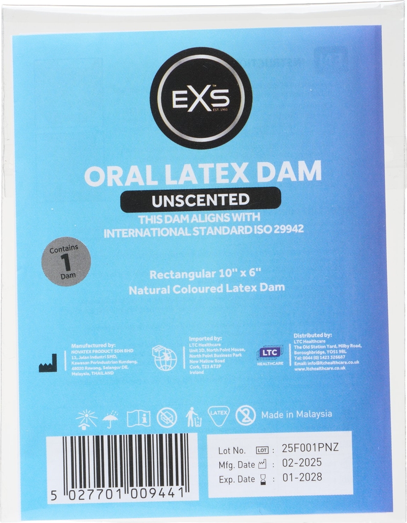 exs oral latex slikkelap 1 stk