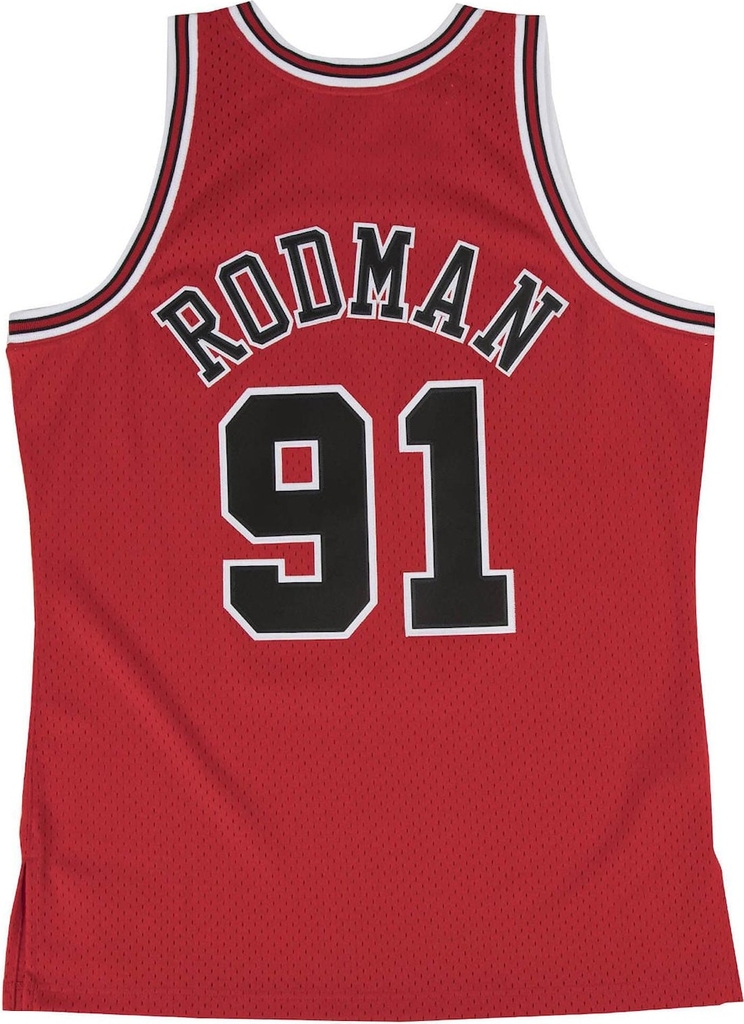 Mitchell & Ness Fodboldtrøje 'Chicago Bulls Road 1997-98 Dennis Rodman'  blå / rød / sort / hvid