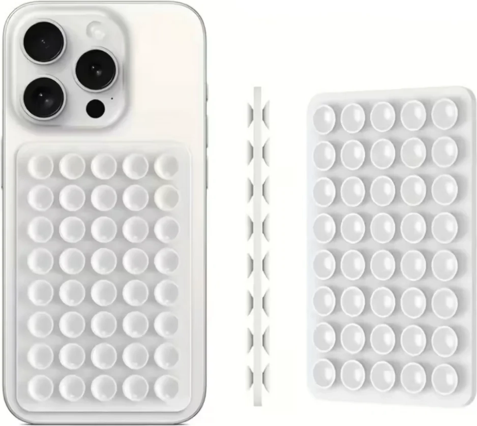 Mobilholder Med Dobbeltsidet Silikone Sugekop Pink