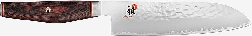 Miyabi 6000MCT Santoku Kniv - 18cm - Brunt Håndtag