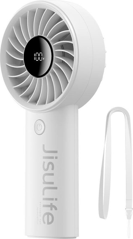 Jisulife Handheld Fan Life4 3600mAh Portable USB Fan - Gray Powerbank - Grå - 3600 mAh