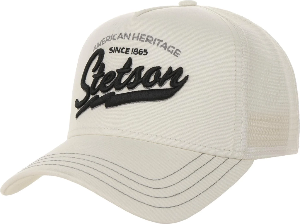 stetson american heritage classic trucker cap - off white