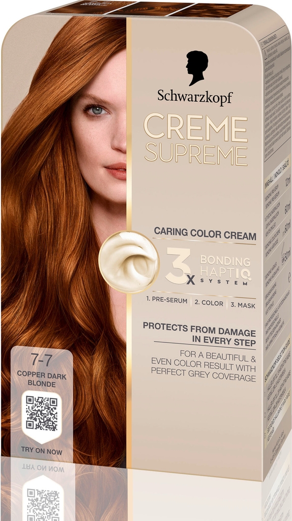 schwarzkopf creme supreme 7-7 copper dark blonde