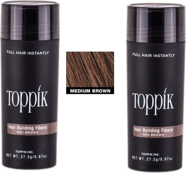 2x Toppik Large - 27,5g - Medium Brown - Mellanbrun