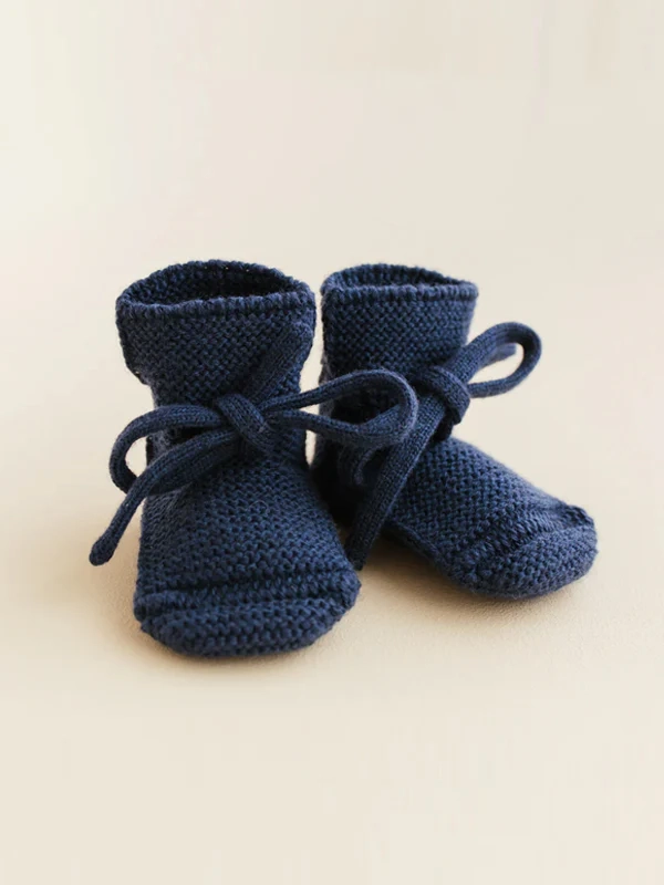 futter i merino uld fra hvid knitware - blue