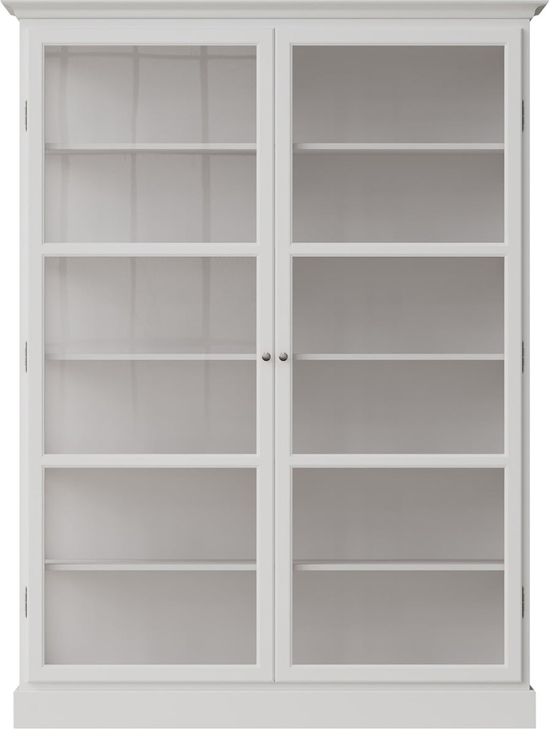 lindebjerg design classic v2 vitrineskab 150x210 cm - white