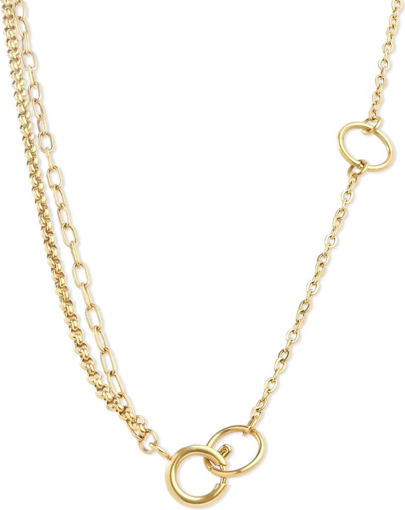 onyx - layered halsband rostfritt stål