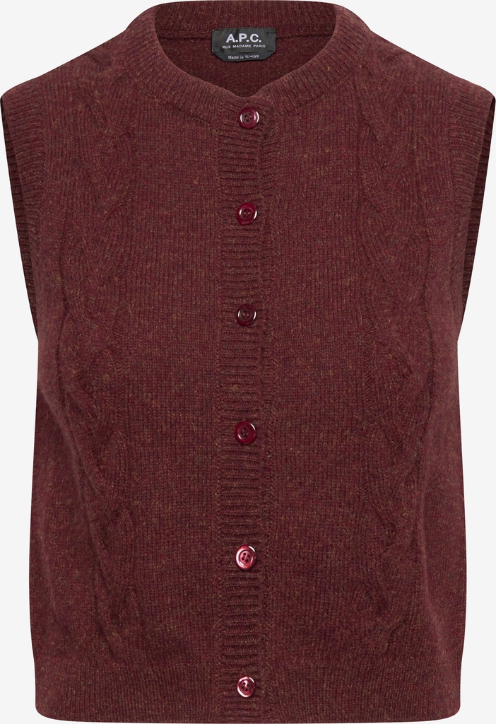 A.P.C. Alyson Vest - Burgundy - S