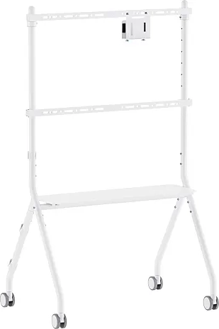 prosonic tv-stander med hjul - hvid