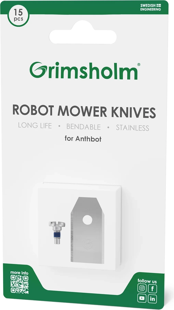 grimsholm knive og skruer til anthbot - 15-pak