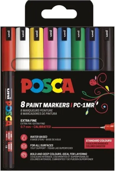 Posca PC-1MR 8-Sæt Flerfarvet Paintmarker