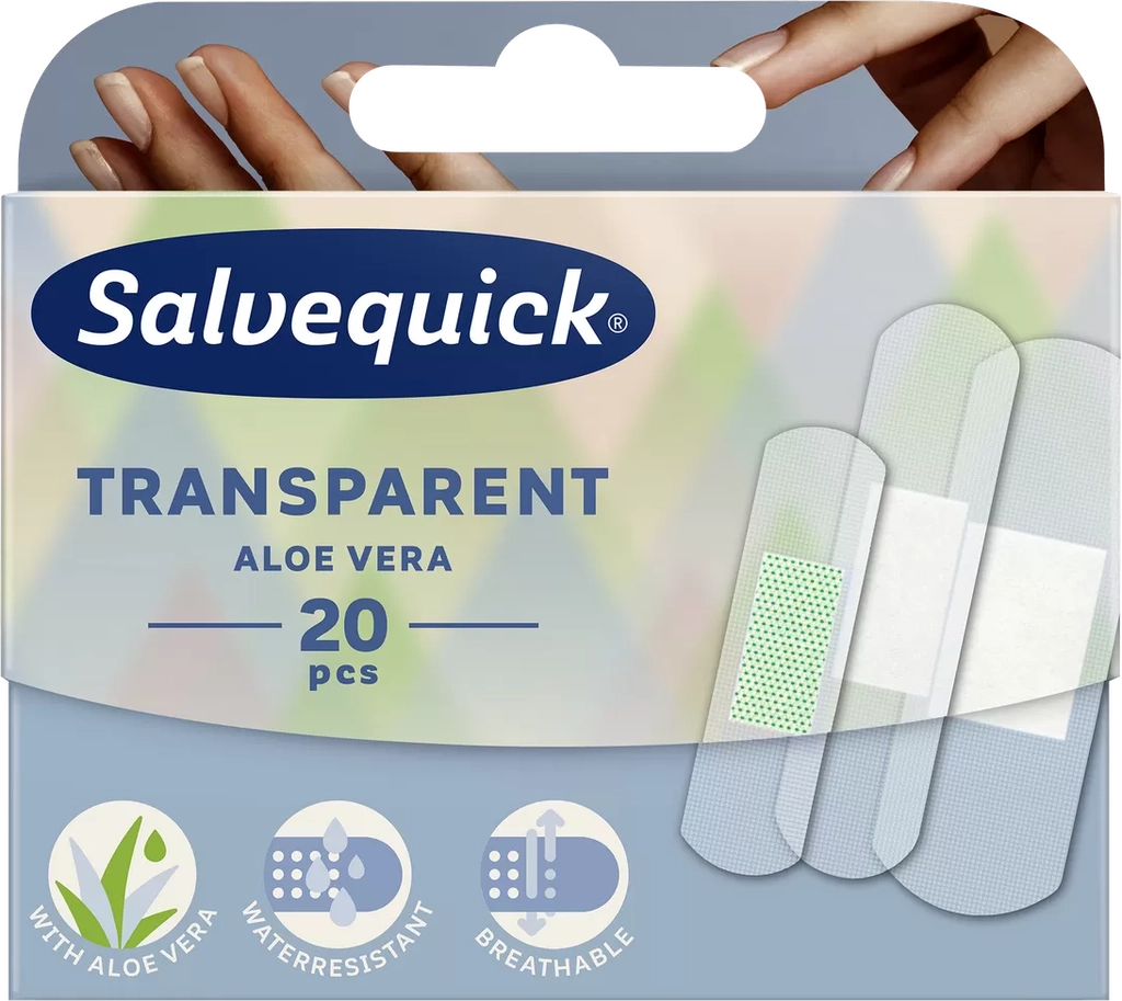 transparent aloe vera plaster - 20 stk.