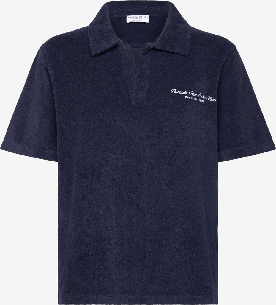 Sporty & Rich Eden Script Terry Polo - Navy - S