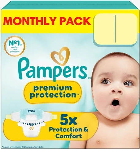 pampers premium protection new baby bleer