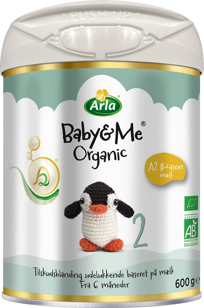 new arla baby&me økologisk a2 tilskudsblanding 2 (mme) til børn fra 6 mdr.