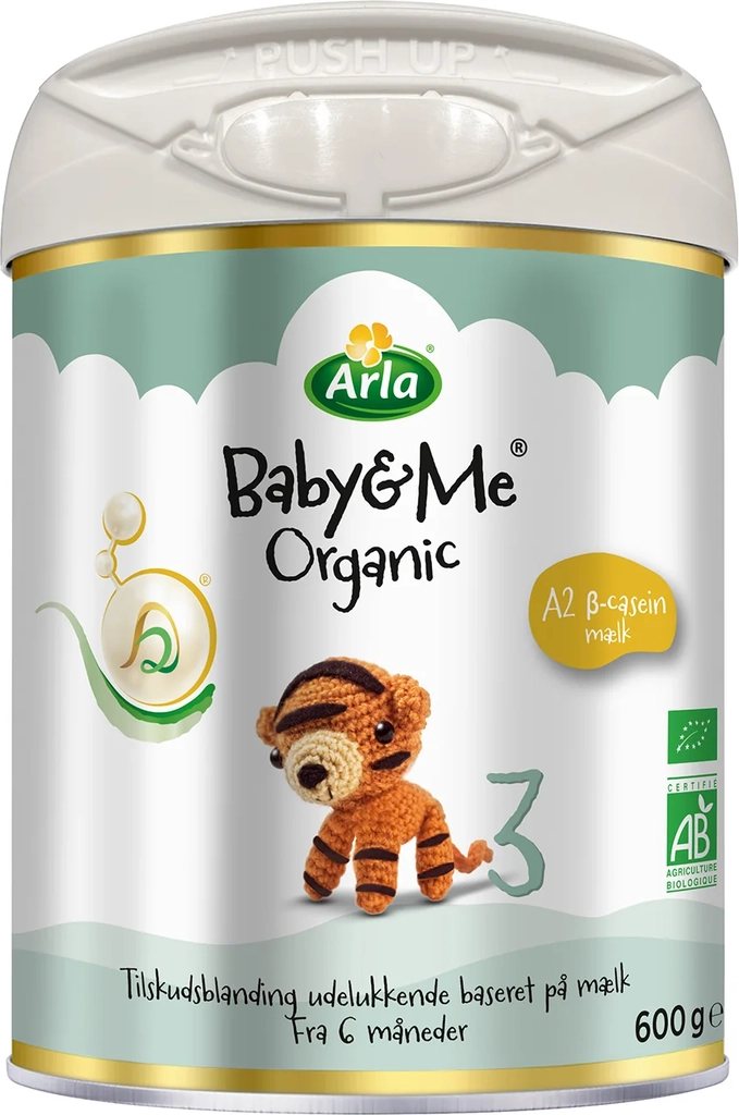 new arla baby&me økologisk a2 modermælkserstatning 3 (mme) til børn fra 6 mdr.