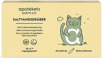 apotekets baby saltvandsdråber til øjne og næse 20x5 ml.