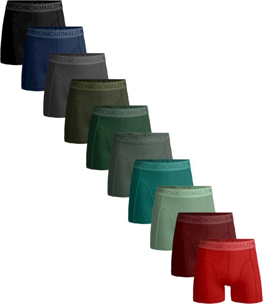 10 pack - tætsiddende boxershorts - black blue grey green green green green green red red