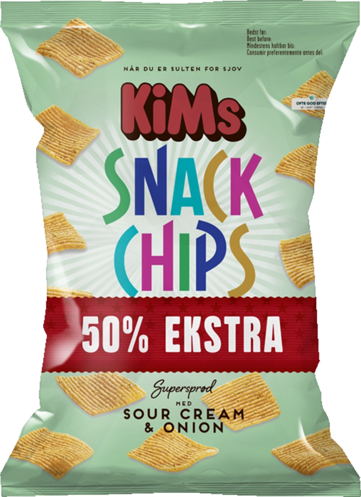 kims +50% snack chips sc&o 240g