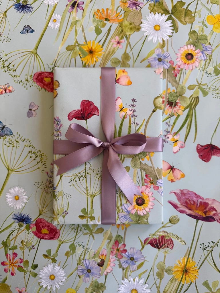 all by voss - gavepapir, 5 m - wild flowers