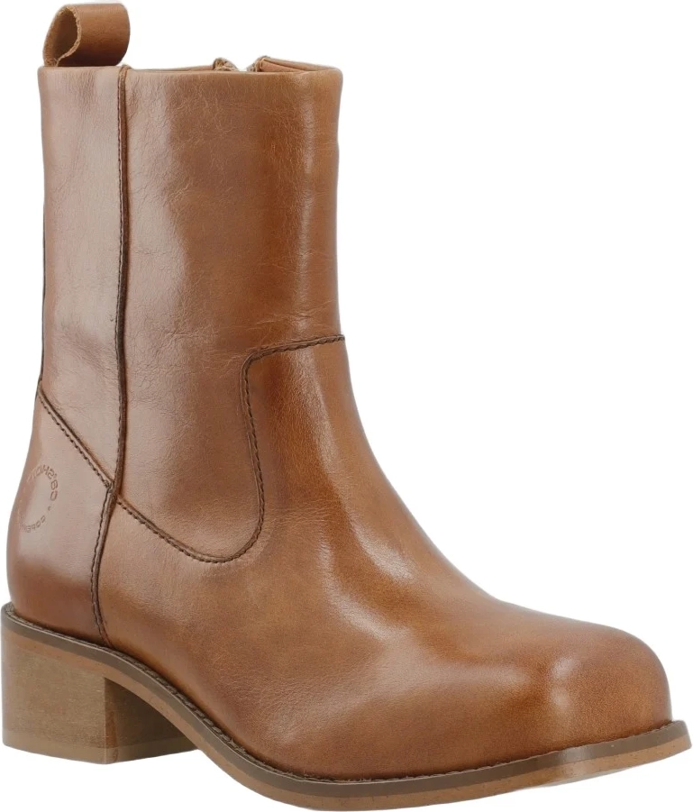 Cashott Casvilma Zip Boot Tampa Kvinde Cognac Cowboy & Biker Str 37 - Læder hos Magasin