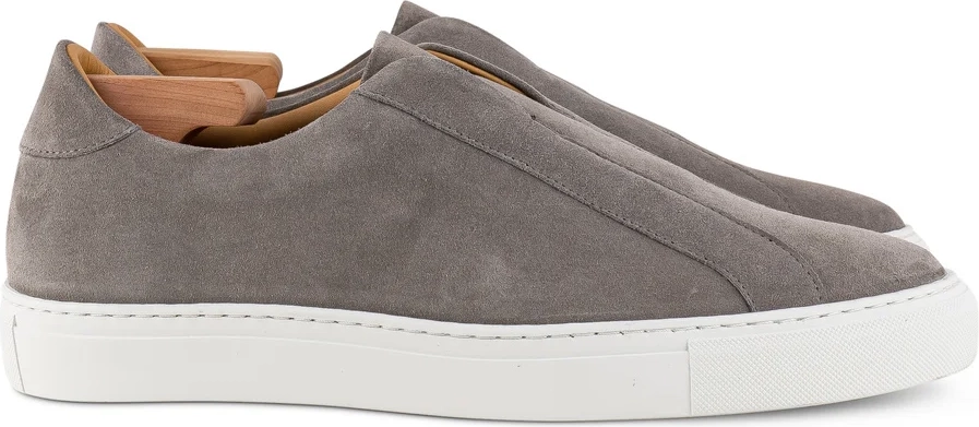 Skolyx Premium Laceless Sneaker Ljusgrå Mocka