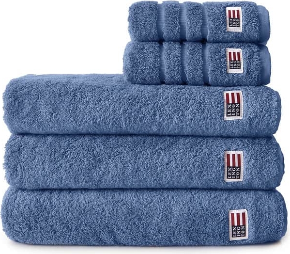 Lexington Icons Original Håndklæde - B 50 x L 70 cm - Bomuld - Medium blue