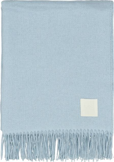 Scandi Living Loom Bomuldsplaid 125x170 cm Sky Tæppe Blå