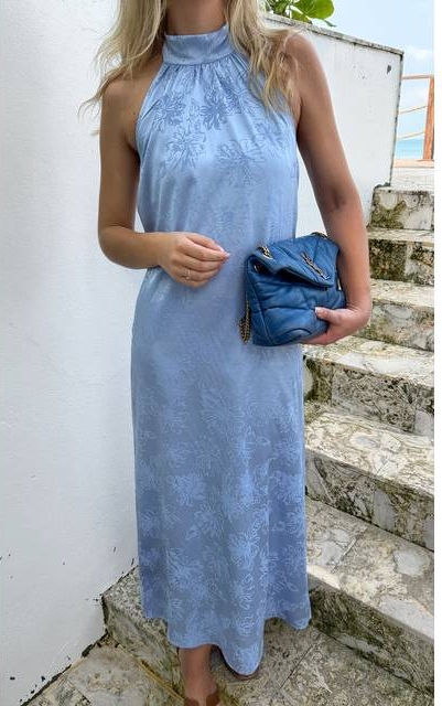 Say INA Copenhagen Kjole Malina - Blue Flower