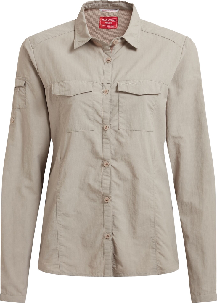 Craghoppers Ws NosiLife Adventure Long Sleeved Shirt III Soft Mushroom