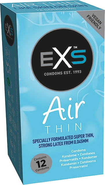 EXS : Air Thin Kondomer, 12 stk