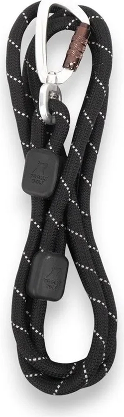 Woolly Wolf - Rope Leash Black - 180 cm - 10mm