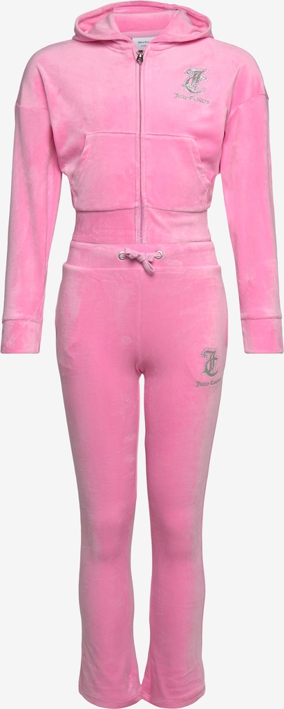 Juicy Couture Cropped Zip Thru Bootcut Set - Pink