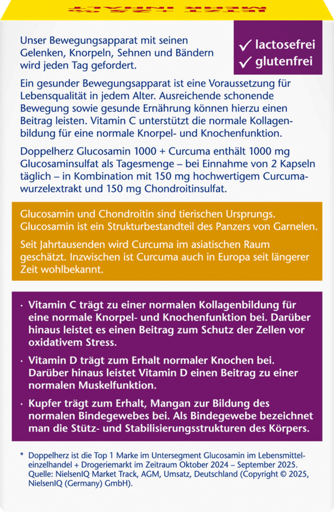 glucosamin 1000 + gurkemeje + c-vitamin, kapsler