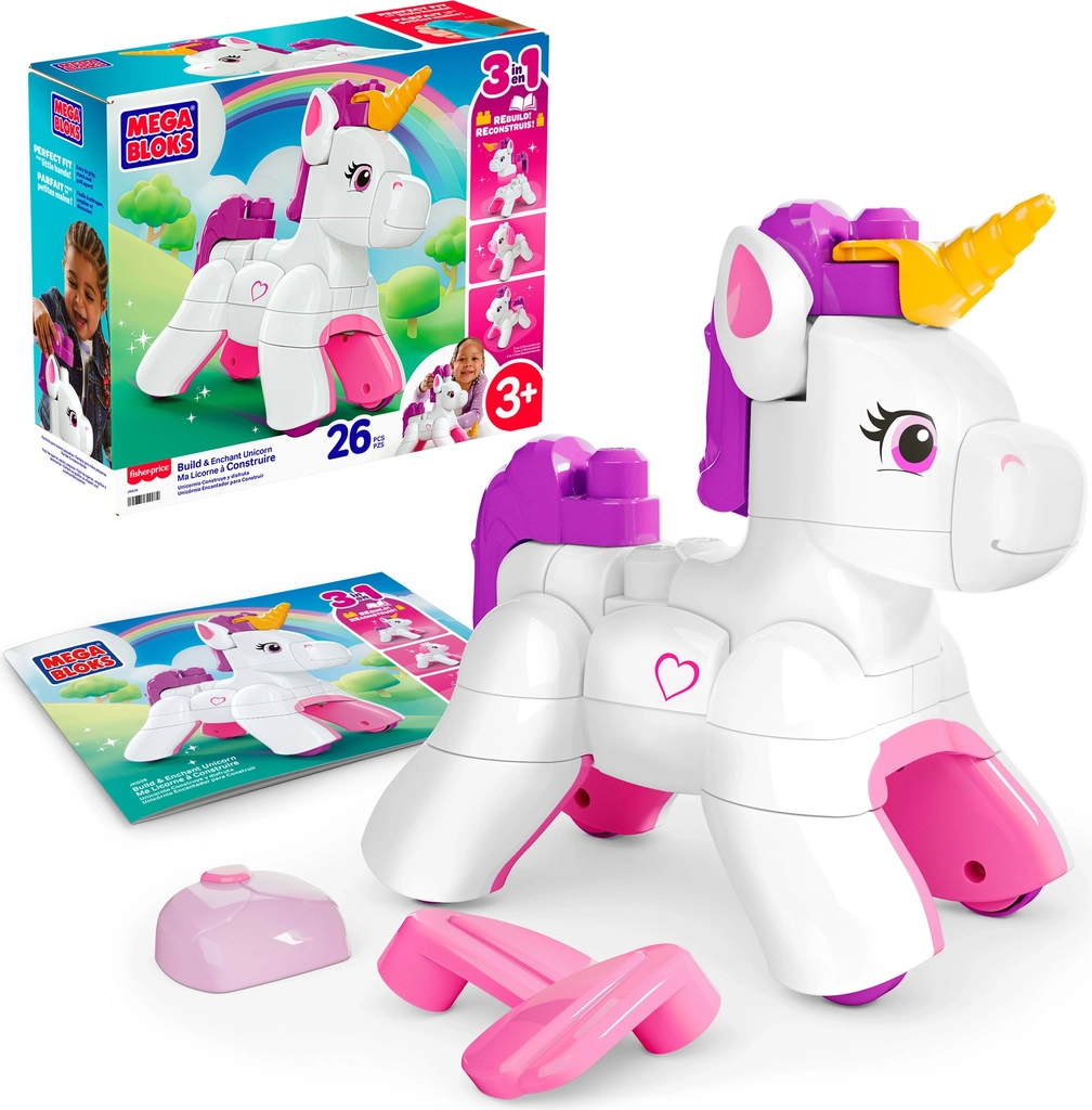 MEGA Bloks Mega Bloks Build & Enchant Unicorn - White - ONE SIZE