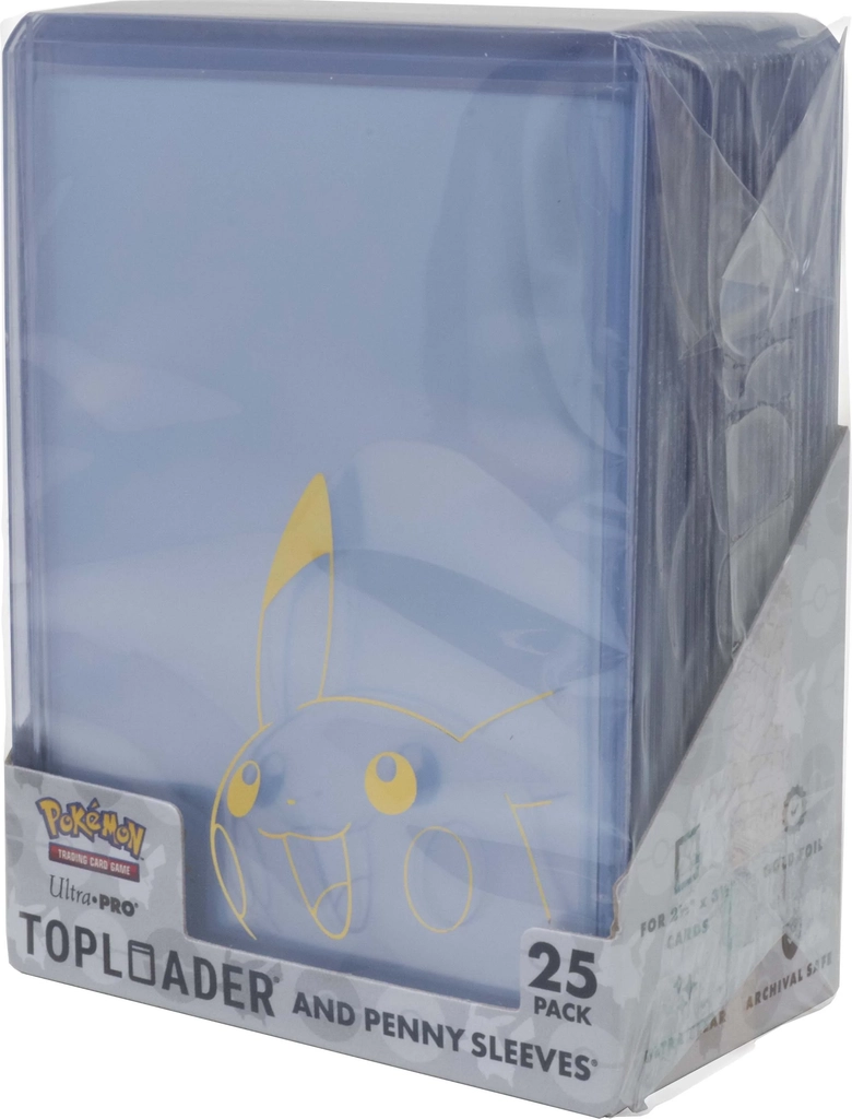 Ultra Pro Pikachu Toploader Penny Sleeves 25 Pack