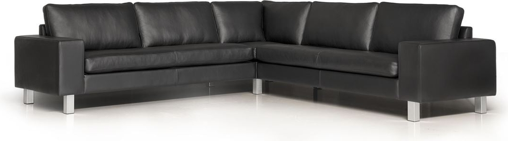 mogens hansen mh 221 double hjørnesofa 269x269 cm - gefion/sort