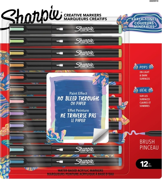 Sharpie Creative Akrylmarker Earth Tones Penselspids