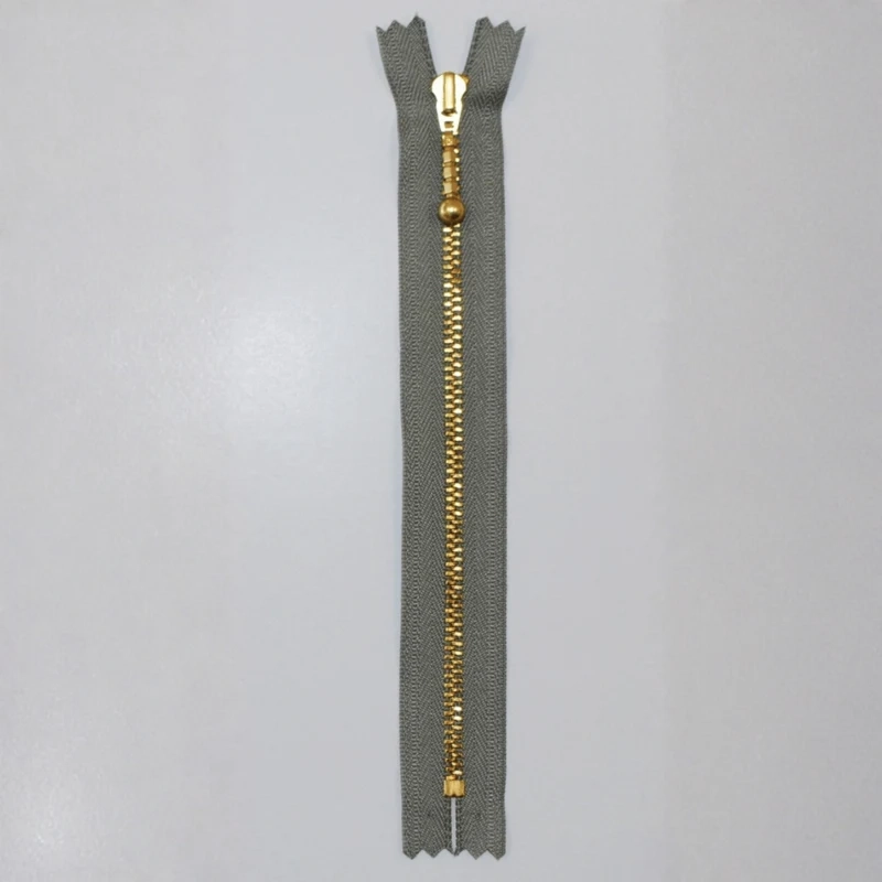 ykk fast lynlås, messing, 4 mm