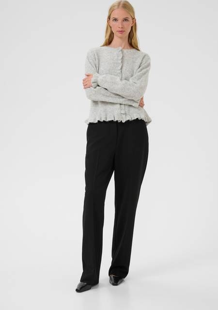 Karen by Simonsen Kbnoabelle Frill Cardigan Opal Gray Melange